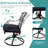 Canora Grey 9-Piece Outdoor Patio Dining Set For 8, All Weather Cast Aluminum Patio Funiture Table And Chairs Set- Large 64" Square Table And 8 Cushioned Swivel Rocker Chairs, Umbrella Hole-1832858411