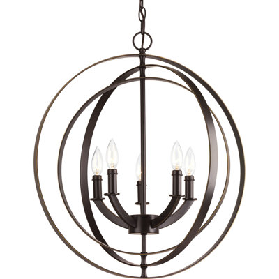Luminaire suspendu sphère 5 lumières Morganti