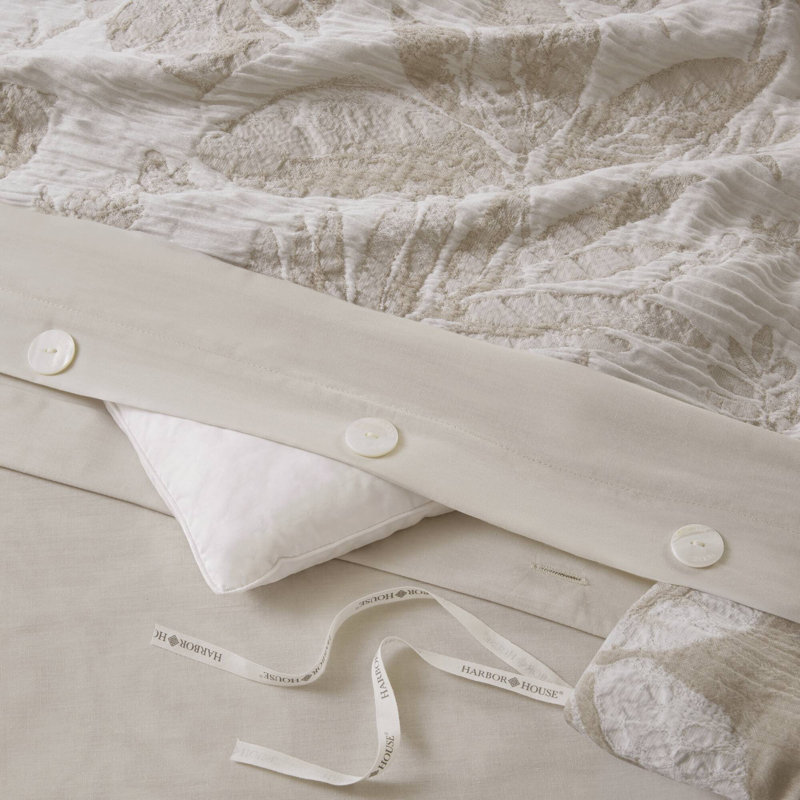 %% De literie en jacquard de coton, ensemble de housse de couette Full Queen Botanical Home