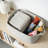 Woven Cotton Rope Storage Basket With Handles, Collapsible Organizer For Shelves, Closet, Nursery, Office & Pet Toys-720450940