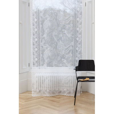 Heinen Cotton Blend Sheer Single Curtain Panel