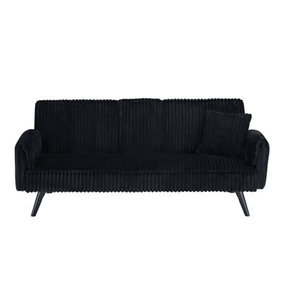 Minimalist Style, Straight-Line Corduroy Sofa Suitable For Sitting And Lying In The Living Room And Bedroom