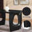68" Black Dining Table for 4-6, Modern Rectangular Kitchen Table for Dining Room-1109577461