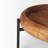 Kincaid Large & Medium Round Brown Wood Trays (Set Of 2)