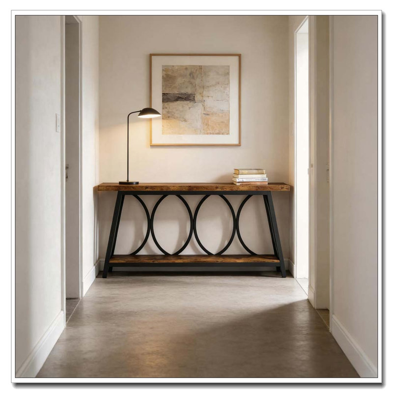 2-Tier Hall Table, Gray