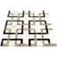 Labyrinth 11x11 Polished Nero Lined Marble Mosaic Tile