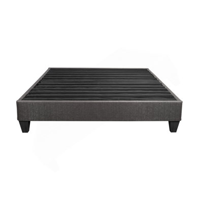 Base de lit grand format, base de lit tapissier, gris foncé