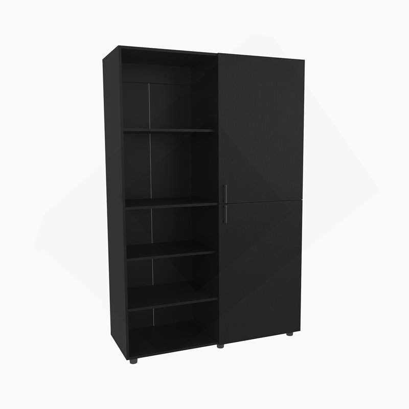 Armoire fonctionnelle à 2 portes avec rangement ouvert pour une organisation efficace et un accès facile dans n'importe quelle chambre