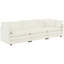 Moderne 2 + 3 places en chenille blanche pour le salon - Structure en bois massif et tissu respirant 2 3, maison confortable