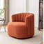 Fauteuil demi-tonneau pivotant rembourré Musaab-1129483426