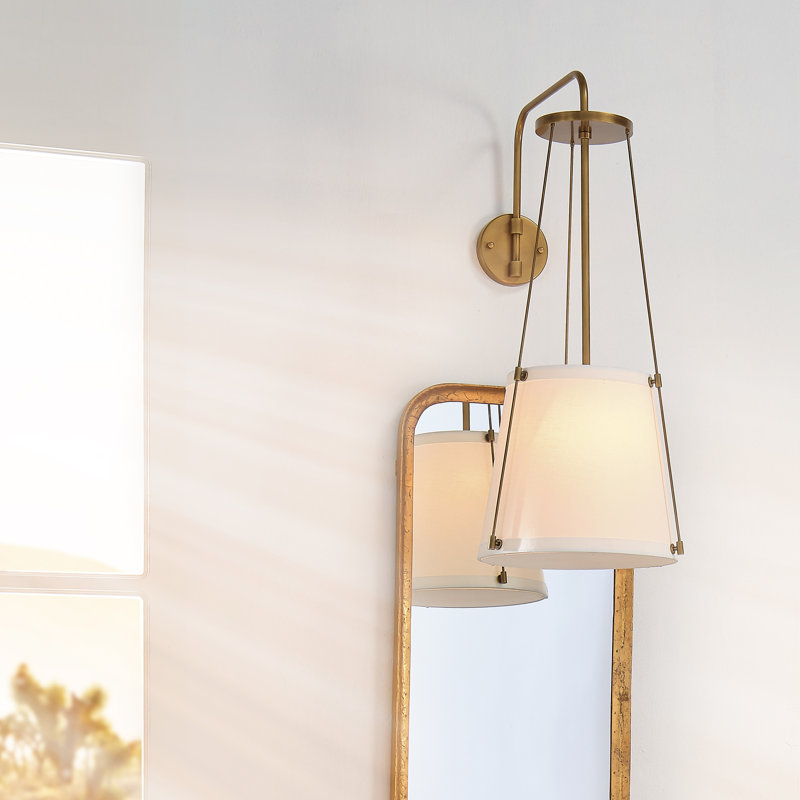 California 1 - Light Armed Sconce, Antique Brass