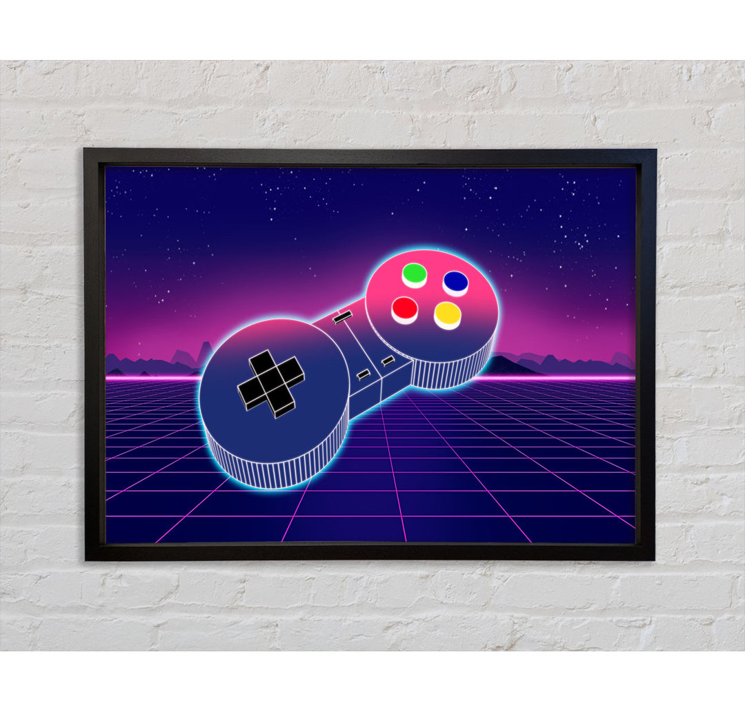 Retro Game Controller - Einzelner Bilderrahmen Kunstdrucke auf Leinwand