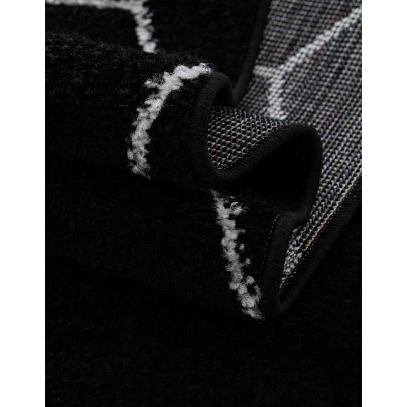 Mariela Black Area Rug, Runner 2' x 10', Black