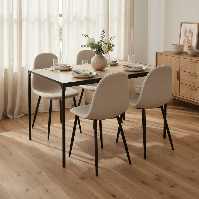 Milliken Oak Effect Dining Table, Beige