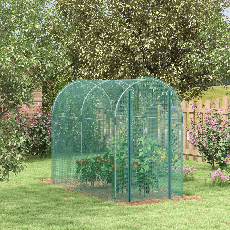 Green 4' x 4' Plant Protection Tent with Zippered Door