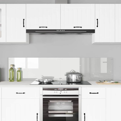 Vidaxl Kitchen Backsplash White 80 X 40 Cm Tempered Glass