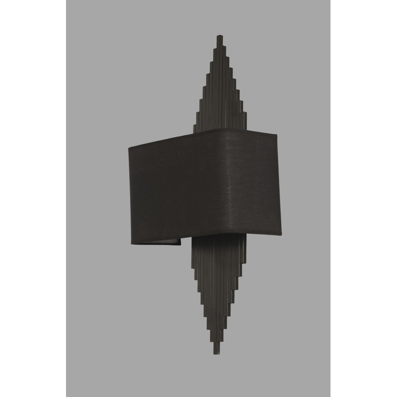 Lampe murale Coralin, Noir, Noir