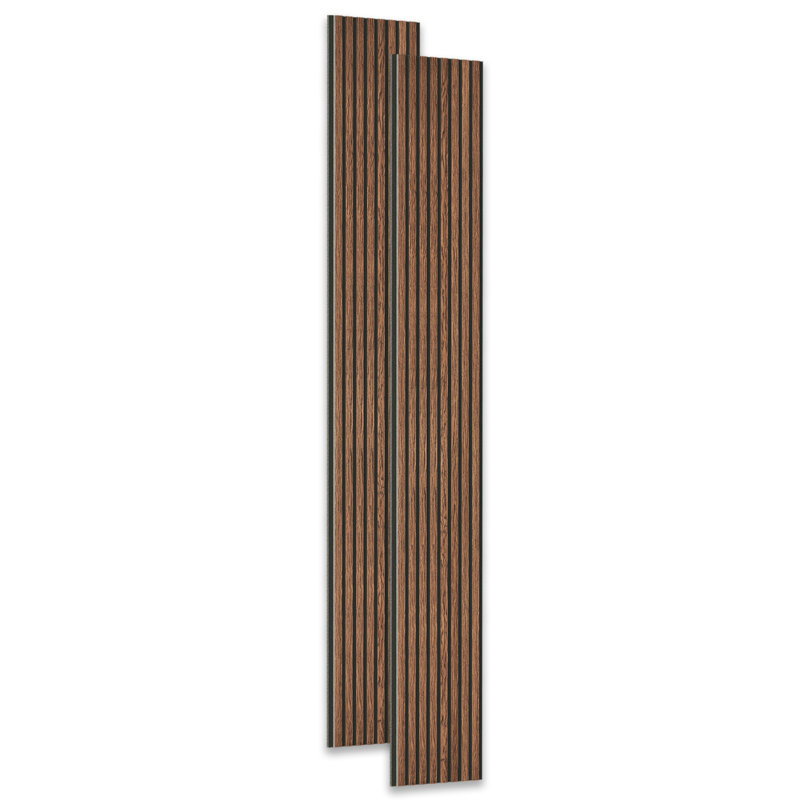 Ensemble de 2 panneaux muraux 3D à lattes acoustique pour lattes de chêne brun (paquet de 2 / 18,55 pieds carrés), Érable