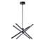 6000K Daylight 40W Dimmable LED Linear Pendant Light, Black Iron Aluminum Modern Chandelier with ETL Certified