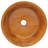 VidaXL Brown Solid Wood Circular Bathroom Sink