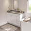 Meuble-lavabo sans comptoir, à assembler soi-même, 53 cm (P) x 30,5 cm (L) x 88 cm (H), blanc