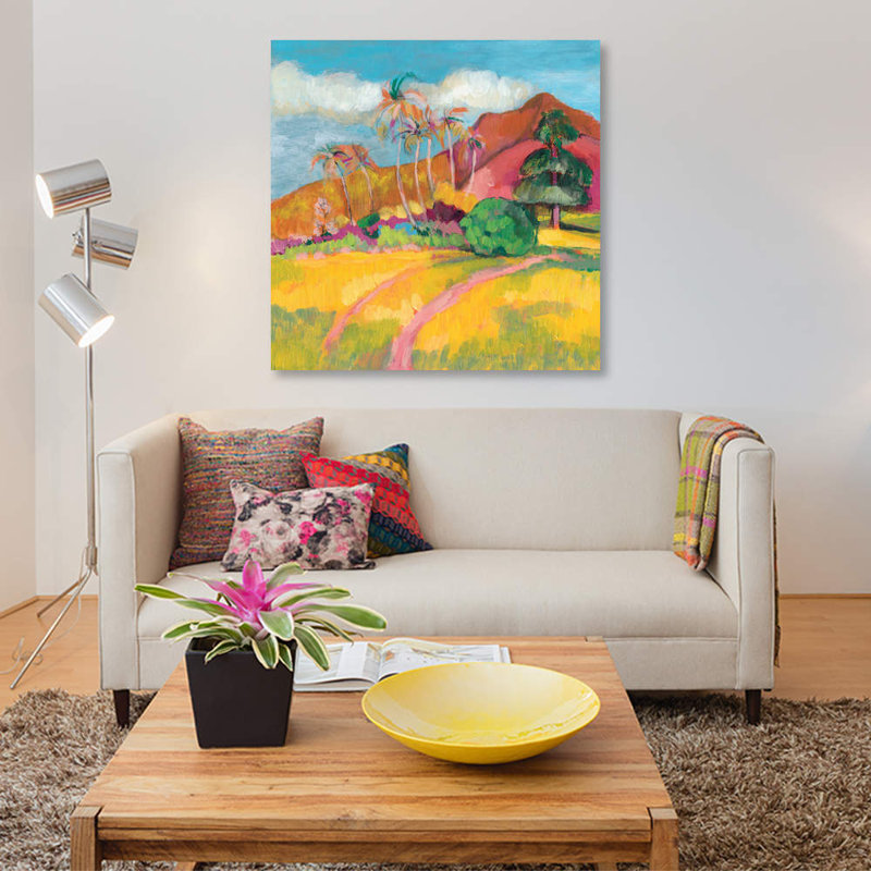 « ode to gauguin i », impression sur toile, H 12 po x l 12 po x P 1,5 po, Toile tendue, Pas de tapis