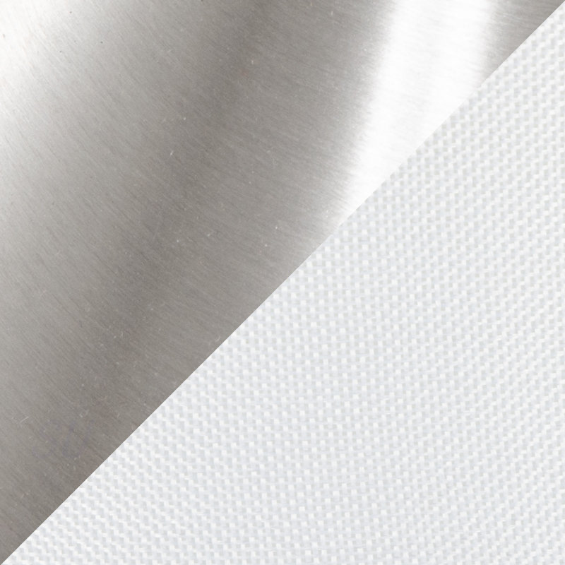 Lampe de table en métal nickel brossé avec abat-jour en lin blanc - ensemble de 2