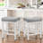 24 inch Counter Height Bar Stools, Upholstered Modern Kitchen Barstools with Metal Base, PU Leather Saddle Stools for Kitchen Island-1236545569