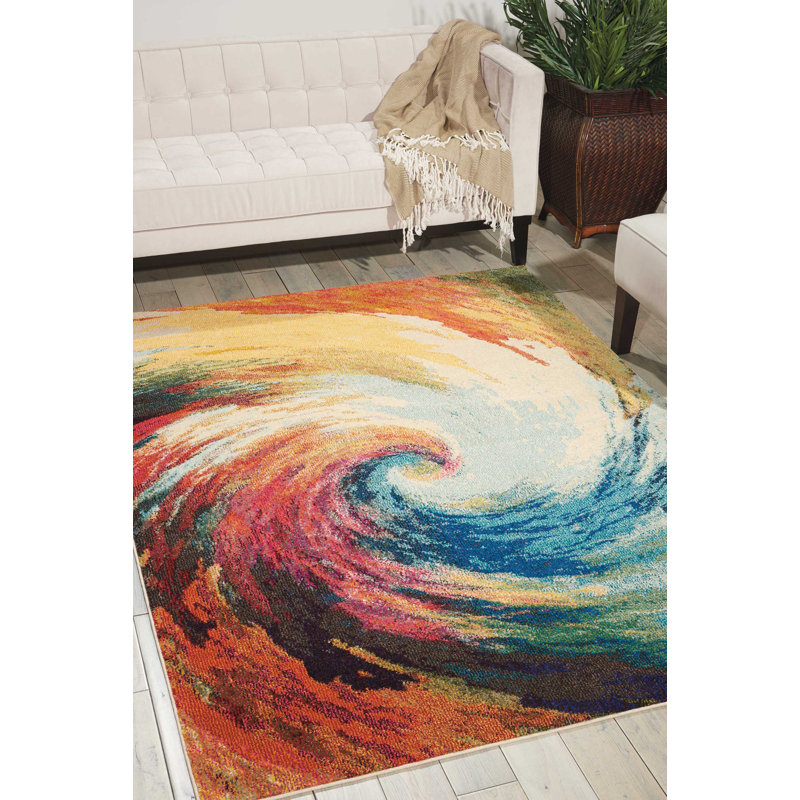 Zaccaria Abstract Indoor Rug, Rectangle 7'10" x 10'6"