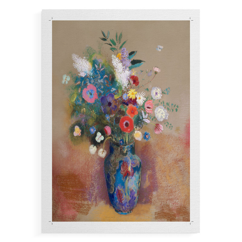 Bouquet de fleurs - reproduction de toile seulement - non encadrée, H 60 po x l 40 po