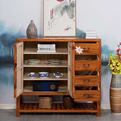 Armoire à chaussures moderne en bois massif de 25 paires
