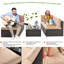 Ensemble de conversation modulaire en rotin 4 pièces avec coussins-143280248