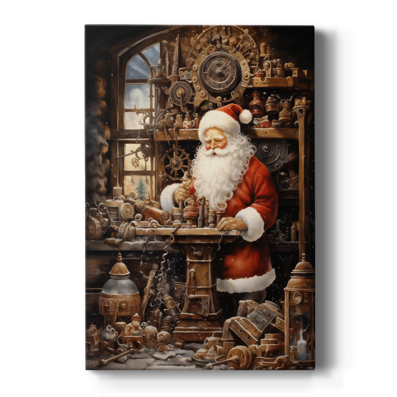 Art des Fêtes de Noël - Toile tendue avec châssis DL XXII, H 12 po x l 8 po