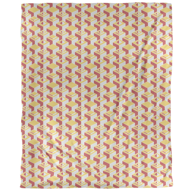Housse de couette simple à motif de gratte-ciels foncés, Housse de couette pour lit simple, Jaune/rouge, Polyester brossé