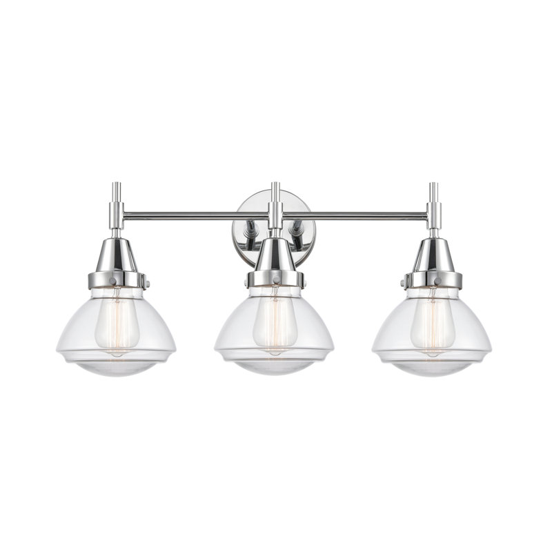 Gayle 3 - Light Dimmable Vanity Light, Clear, Polished Chrome, Bulb Not Included