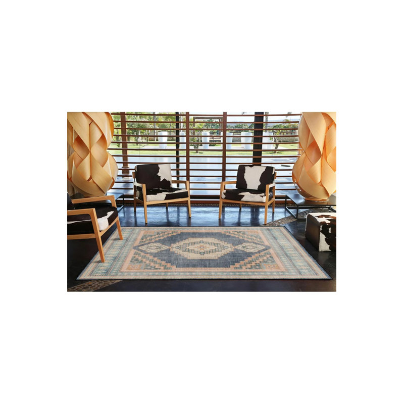 Geometric Orange Star Patterned Washable Woven Base And Decorative Carpet, Rectangle 2'4" x 4'