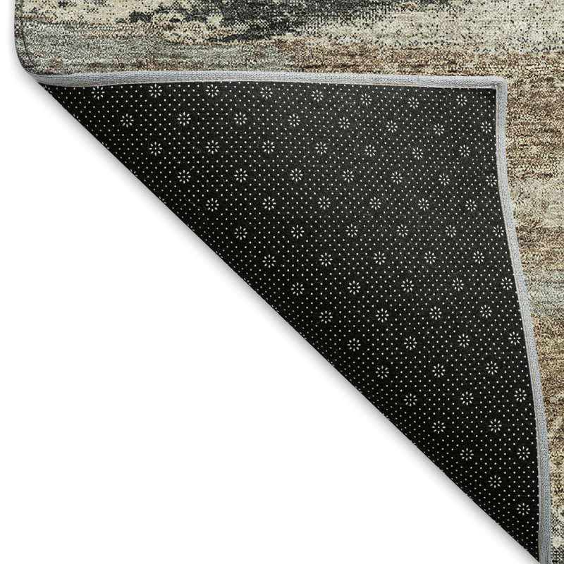 Premium Machine Washable Prisco Taupe Rug, Runner 2'3" x 7'6"