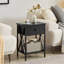 Table de chevet de 22 po Alameen, tables de bout avec tiroir de rangement et tablette ouverte en bois pour la chambre Alameen-330564543