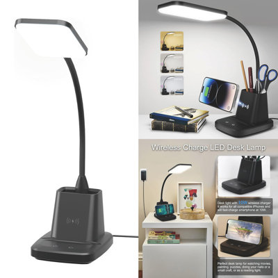 Small Desk Lamp with Pen Holder,3 Modes Dimmable Touch