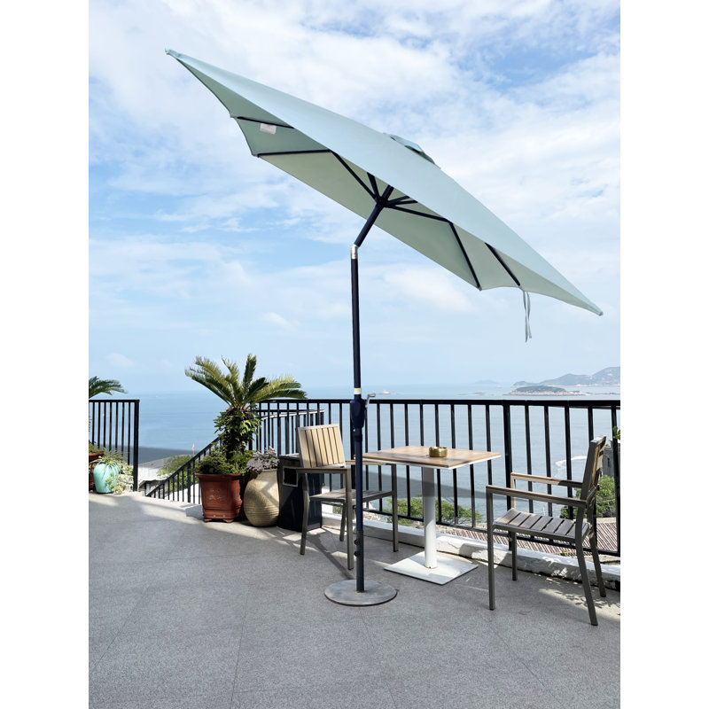 Parasol de marché rectangulaire 9 pi x 6 pi Cortesani, Vert givré