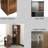 68" Walnut Fold-Flat Desk – 2 Sliding Glass Doors, Pegboard Hook Wall, 13" Depth When Closed, 107 lb, Small-Space Office/Beauty Station