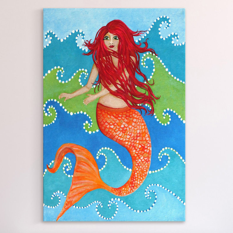 « danse sirène » par nicola joyner, reproduction d’art sur toile, H 24 po x l 16 po x P 1,5 po