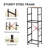 Ojaswi 5-Drawer Vertical Dresser with Wood Top for Bedroom, Chest of Drawers with Strudy Steel Frame for Small Space, Storage Tower for Closet, Hallway-1142981874
