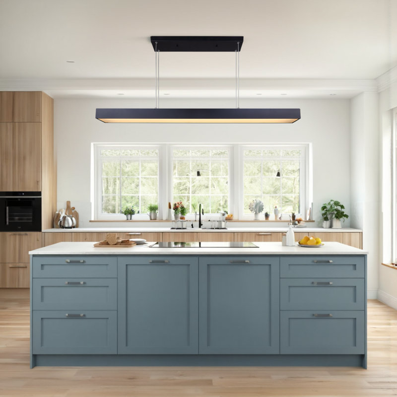 Bracken 1 - Light LED Kitchen Island Pendant, Black