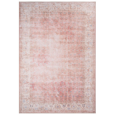 Tapis rose poudré décoratif Vintage