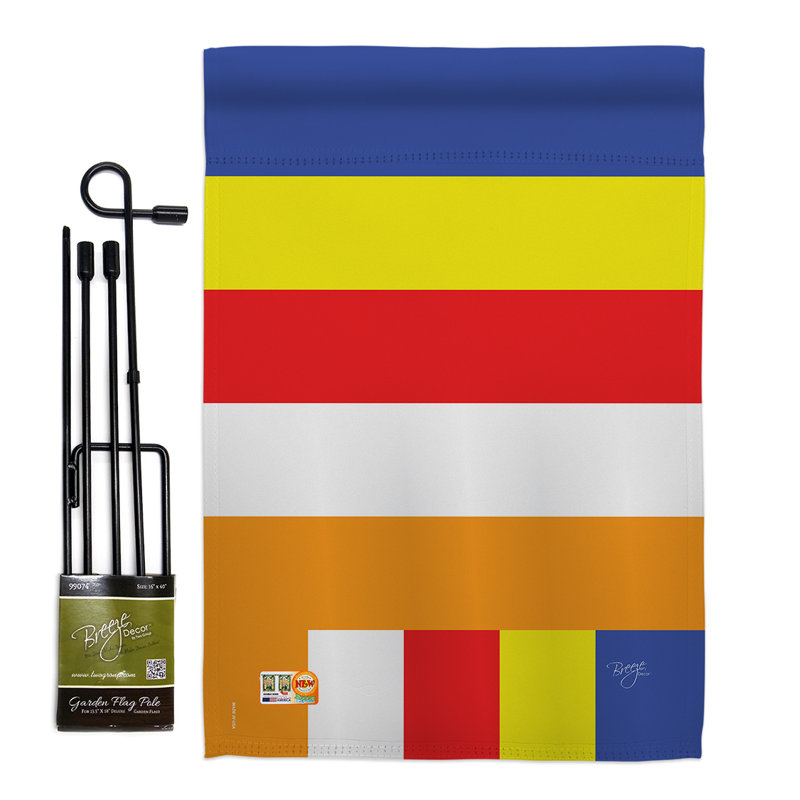 Double Sided 18.5'' H x 13'' W Polyester Flag Set