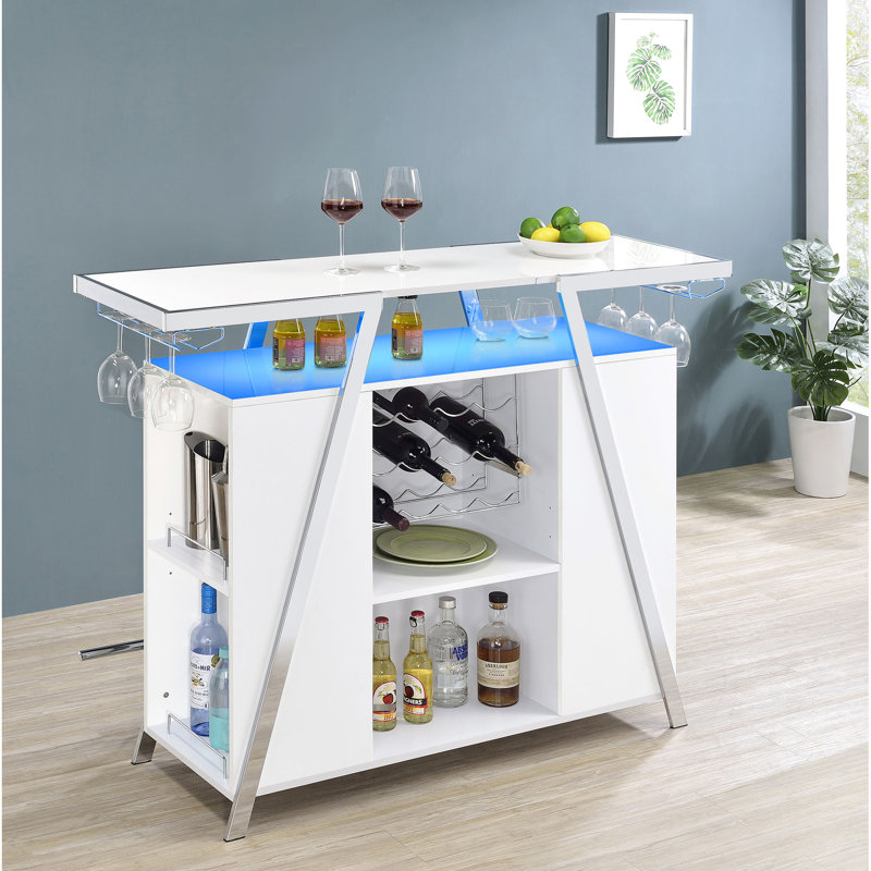 Armoire à vin contemporaine avec structure en métal et structure géométrique pour la salle à manger