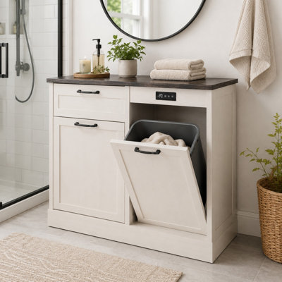 Tilt Out Trash Can Cabinet, Trashcan Cabinet For Kitchen, Wood Cabinet With Trash Can Pull Out