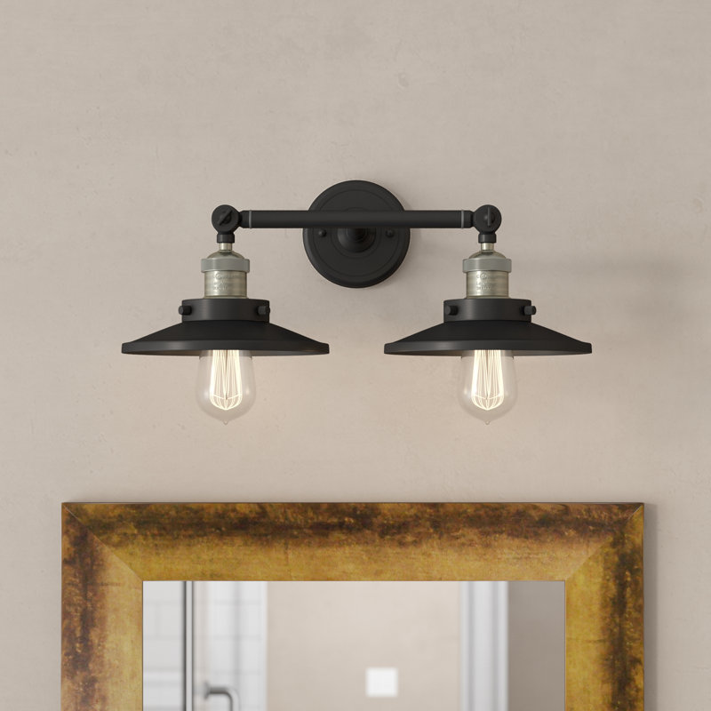 Clintonpark 2 - Light Dimmable Vanity Light, 6 Watt Vinage LED Bulb, Satin Gold, Satin Gold