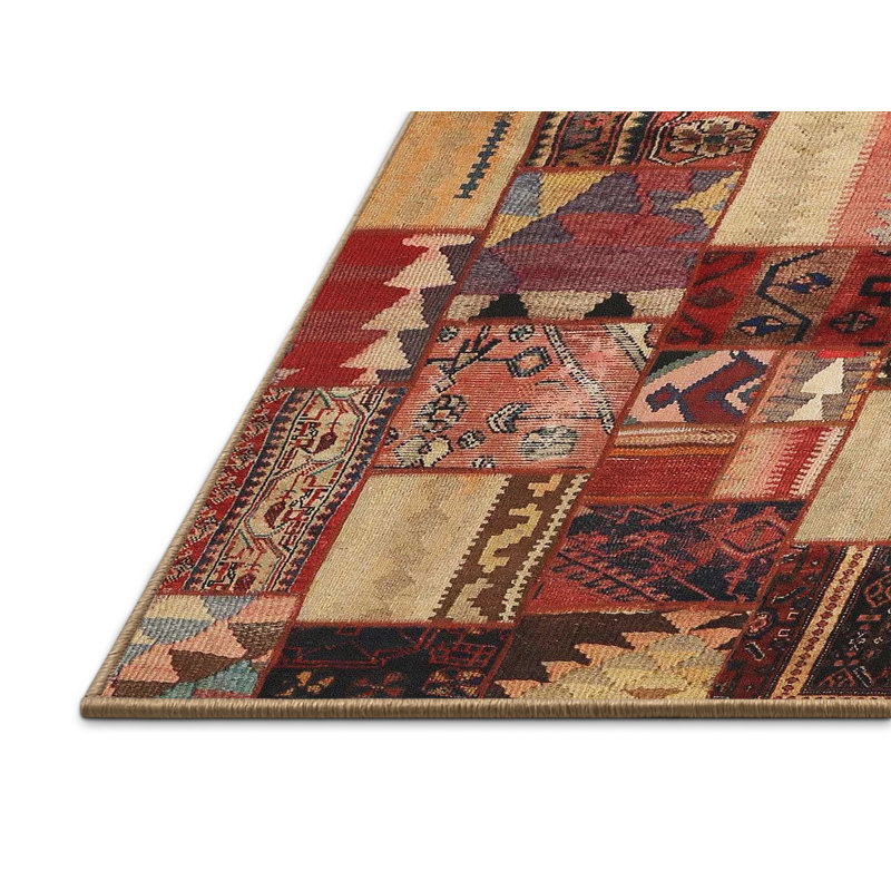 Tapis brun/beige/noir contemporain, Rectangle 7 pi x 10 pi
